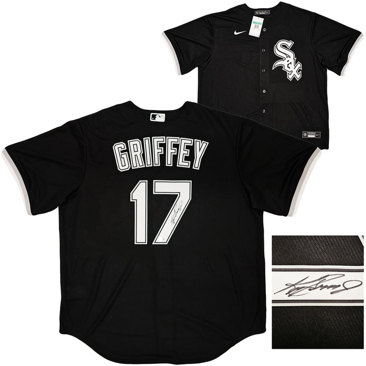 Chicago White Sox Ken Griffey Jr. Signed Black Nike Jersey Size XL Beckett Wit