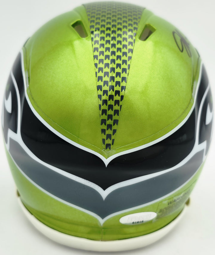Jarran Reed Signed Seattle Seahawks Flash Green Speed Mini Helmet MCS Holo