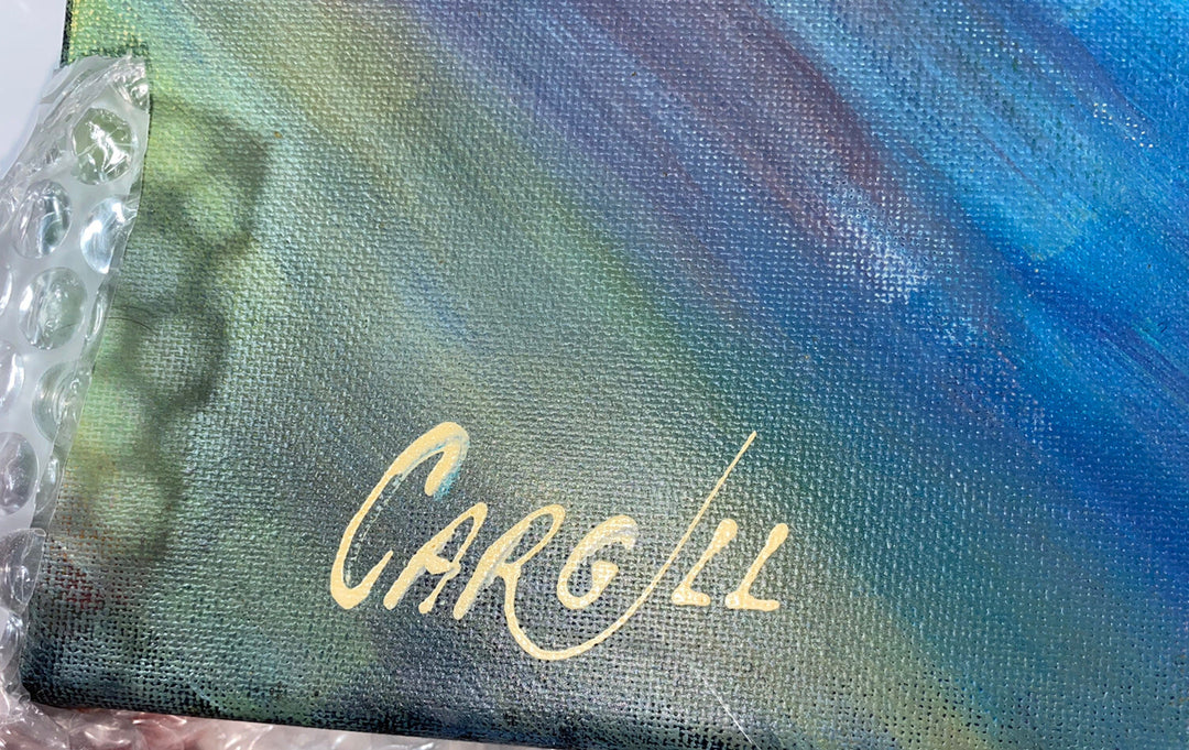 ANDREW LUCK SIGNED AUTOGRAPHED INDIANAPOLIS COLTS FOOTBALL ART PAINTING PSA/DNA