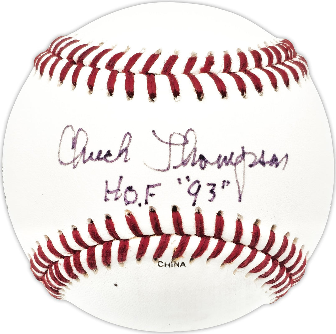 Chuck Thompson Auto Official Little League Baseball Orioles "HOF 93" JSA CC87739