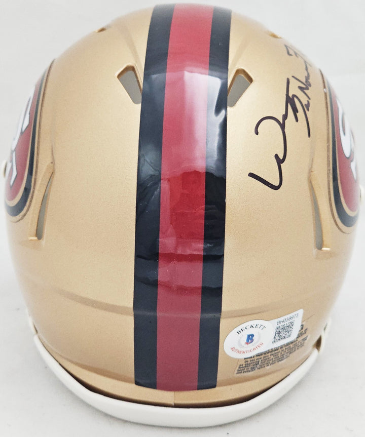 William Floyd Auto 49ers Gold 96-08 Throwback Speed Mini Helmet Bar None Beckett