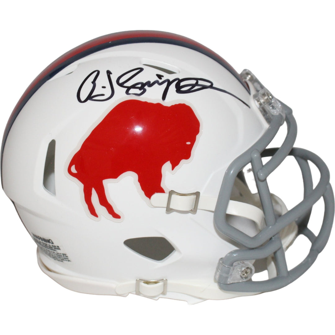 Oj Simpson Autographed Buffalo Bills Throwback Mini Helmet JSA 42702