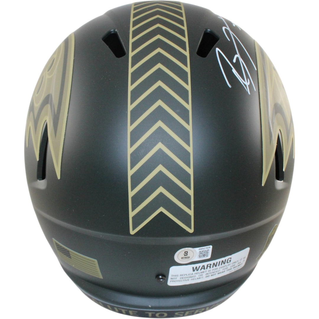 Ray Lewis Signed Baltimore Ravens 2025 Salute F/S Helmet Beckett Witness 55796