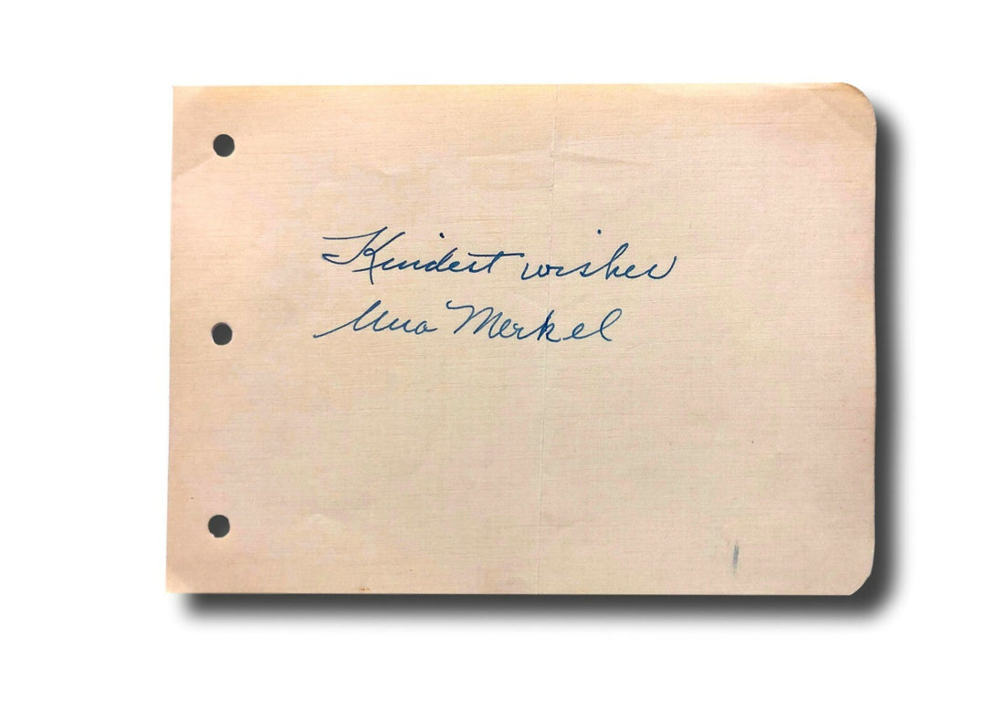 Una Merkel Hand Signed Album Page Cut JSA COA Autograph 42Nd Street Actress