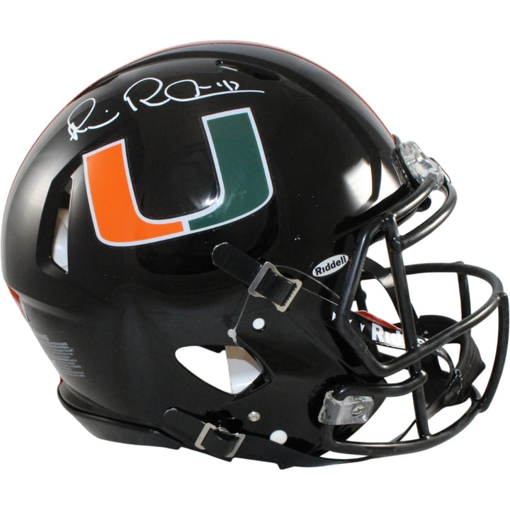 Michael Irvin Autographed Miami Hurricanes Authentic Alt Helmet Beckett 56346