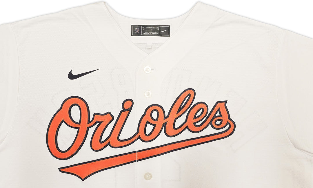 Baltimore Orioles Gunnar Henderson Signed White Nike Jersey Size XL Beckett Wit