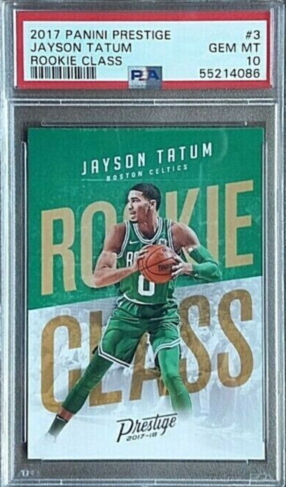 Graded 2017 Panini Prestige Jayson Tatum #3 Rookie Class Basketball Card PSA 10