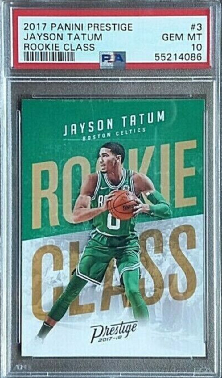 Graded 2017 Panini Prestige Jayson Tatum #3 Rookie Class Basketball Card PSA 10