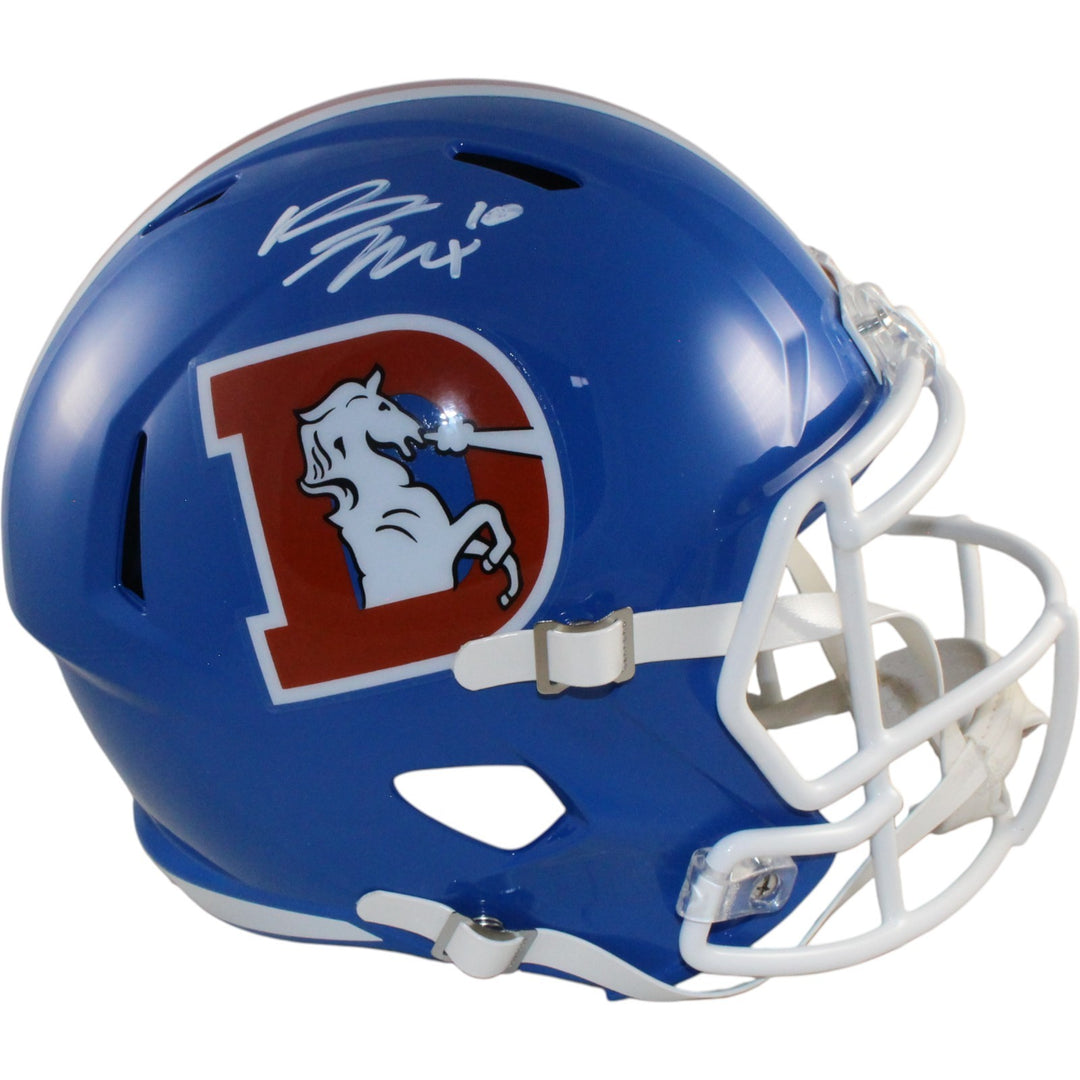Bo Nix Autographed/Signed Denver Broncos F/S TB Helmet Beckett Witness 55112