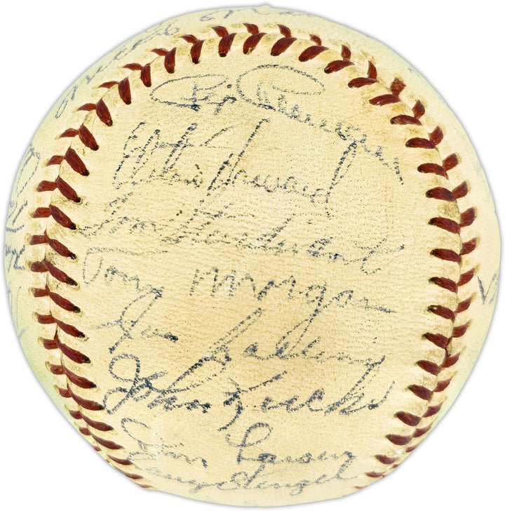 1955 Yankees Auto Official Harridge AL Baseball 30 Sigs Mickey Mantle Beckett 59