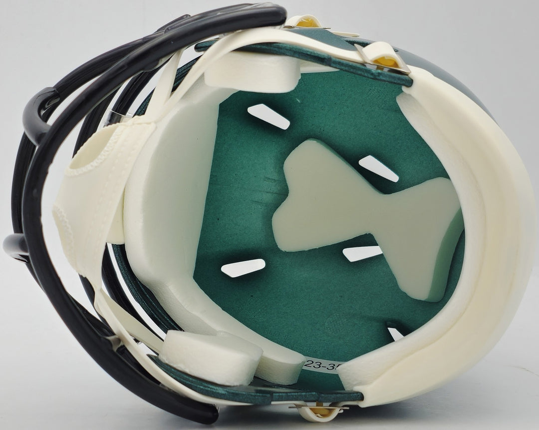 Jalen Carter Auto Signed Philadelphia Eagles Green Speed Mini Helmet Beckett Wit
