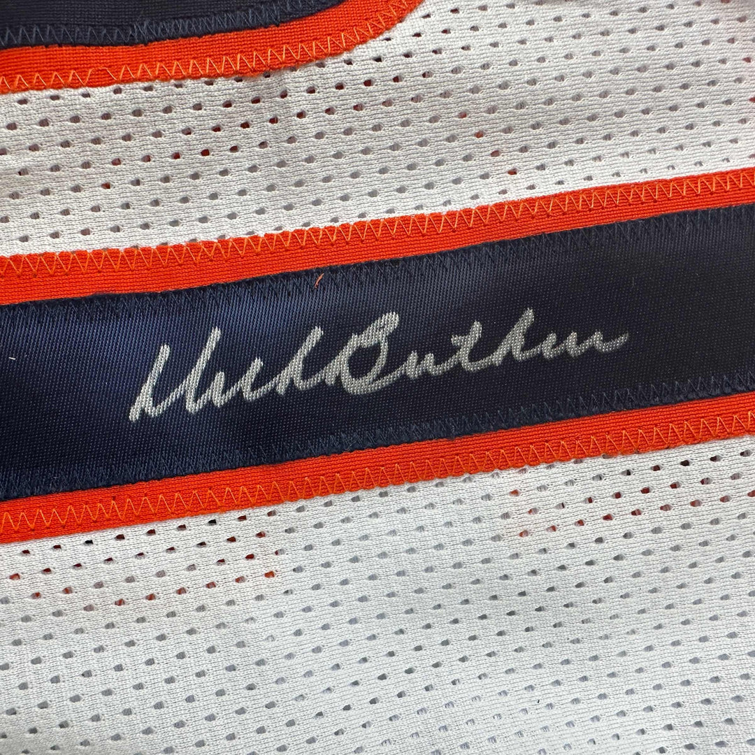 Autographed/Signed DICK BUTKUS Chicago White Football Jersey JSA COA Auto