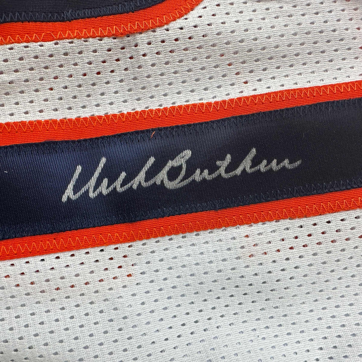 Autographed/Signed DICK BUTKUS Chicago White Football Jersey JSA COA Auto