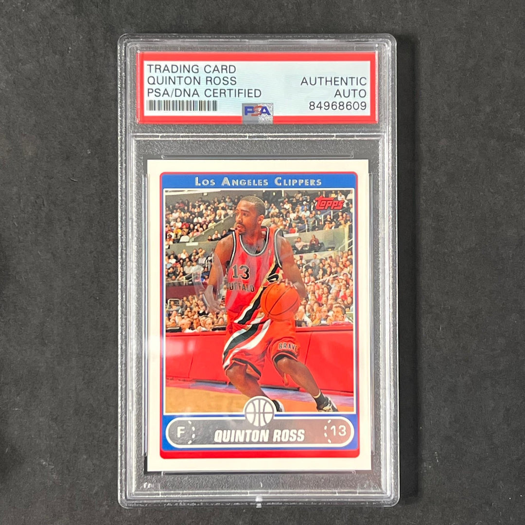 2006-07 Topps Basketball #144 Quinton Ross Signed Card AUTO PSA Slabbed Clippers