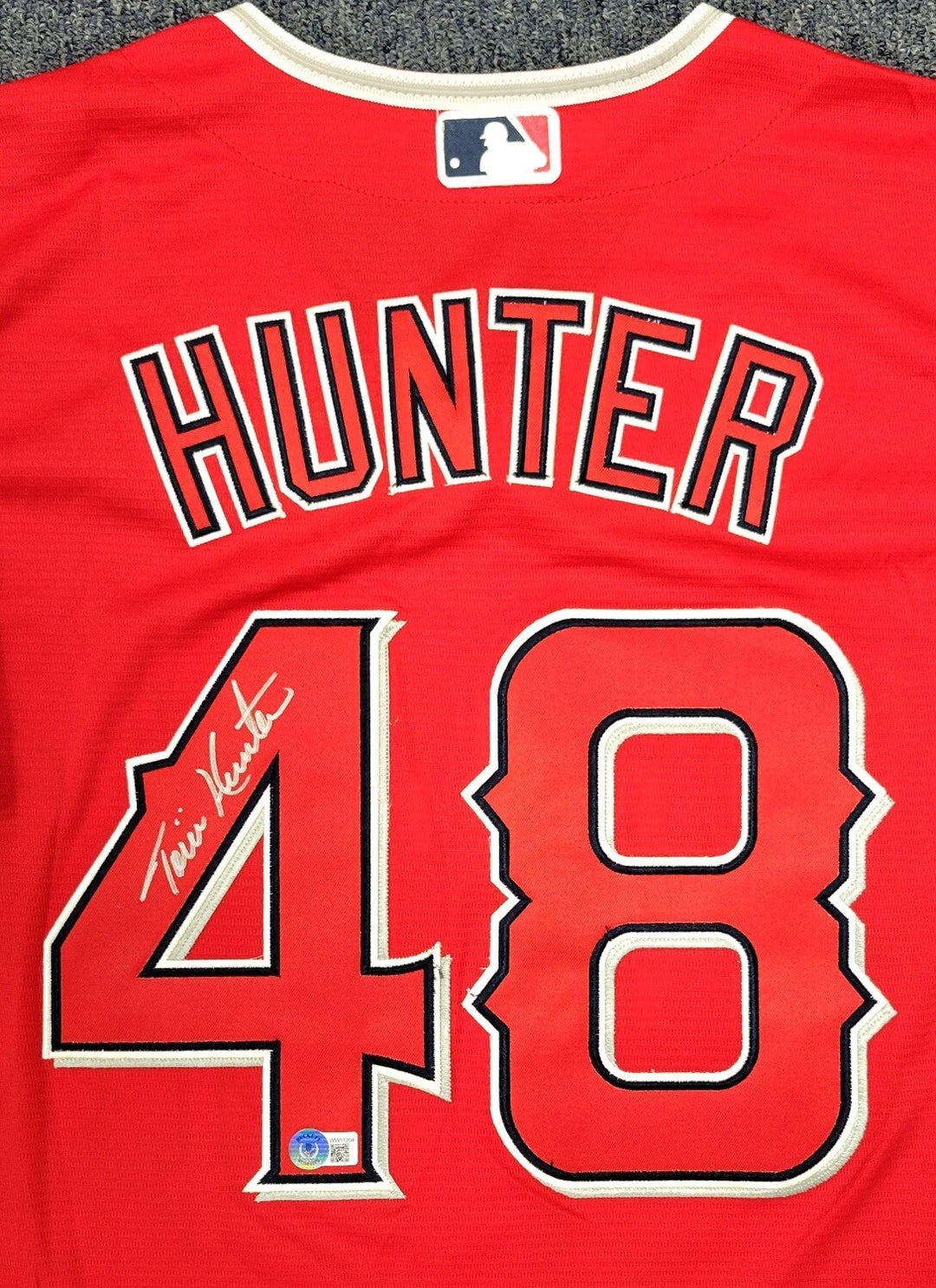 Torii Hunter signed Los Angeles Angels Jersey autograph ~ Beckett BAS Witness