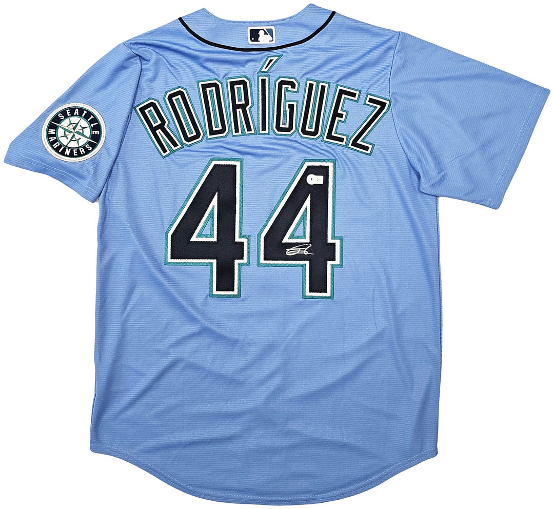 Mariners Julio Rodriguez Signed Light Blue Nike Jersey Size Medium Beckett