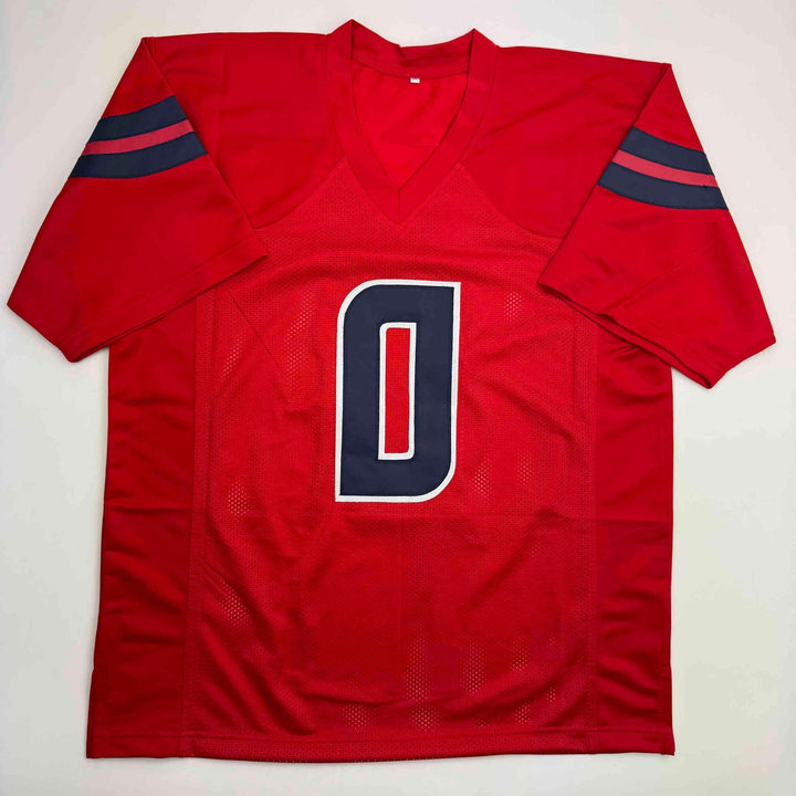 Autographed/Signed Azeez Al Shaair Houston Red Jersey Beckett BAS COA