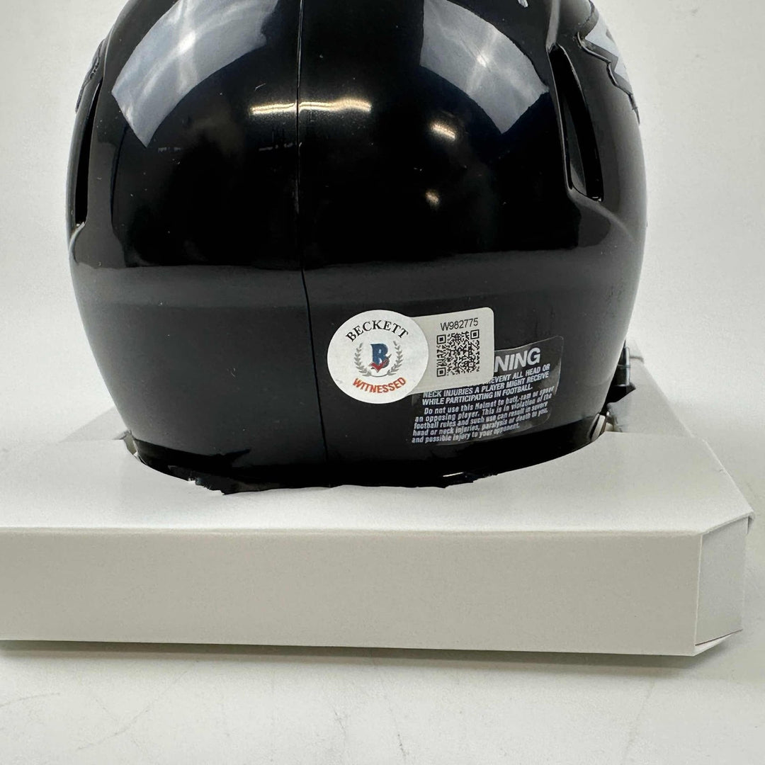Autographed/Signed Brandon Graham Eagles Eclipse Mini Helmet Beckett COA