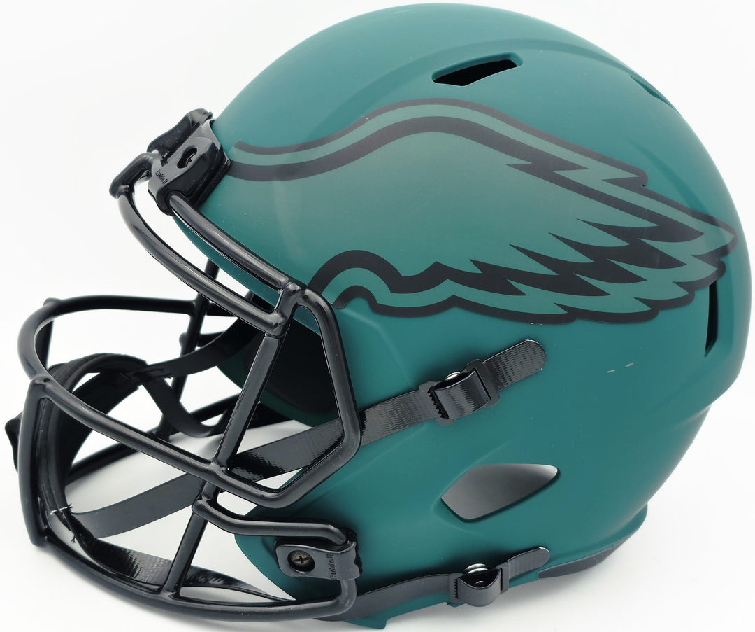 Jalen Carter Signed Eagles Rave Green Full Size Replica Helmet JSA