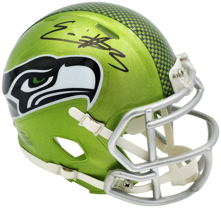 Nick Emmanwori Signed Seahawks Flash Green Speed Mini Helmet Beckett Witness