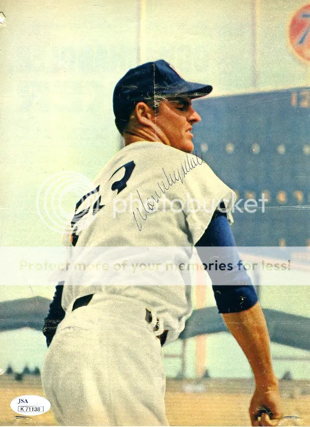 Don Drysdale Vintage Jsa Authenticated Signed 8x10 Photo Autograph