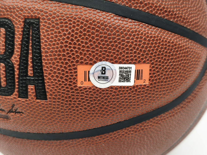 Julius "Dr. J" Erving Signed Composite Leather 76ers Logo Basketball Beckett Wit