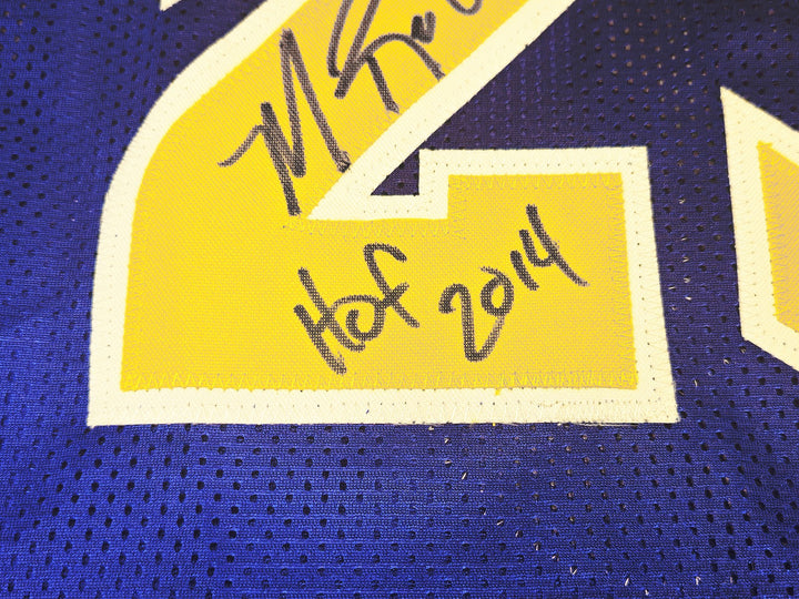 Golden State Warriors Mitch Richmond Signed Blue Jersey "HOF 2014" Beckett Wit