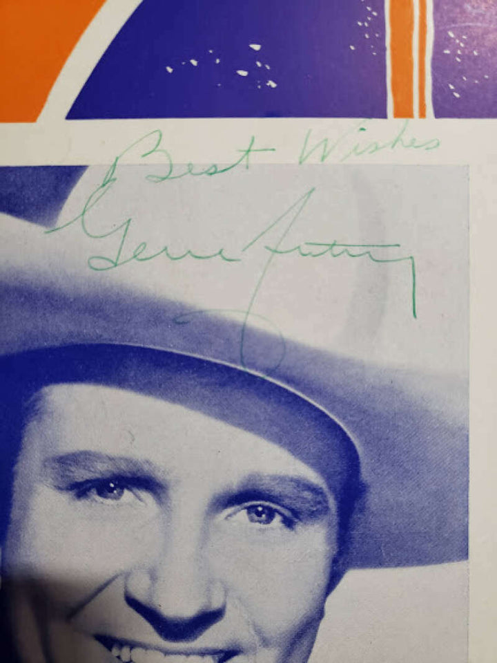 Gene Autry JSA Coa Signed South Of The Border Sheet Music Autograph