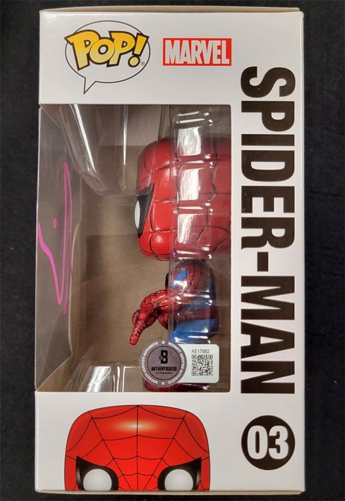 Tobey Maguire signed Marvel Spider-Man Funko Pop #3 autograph ~ Beckett BAS
