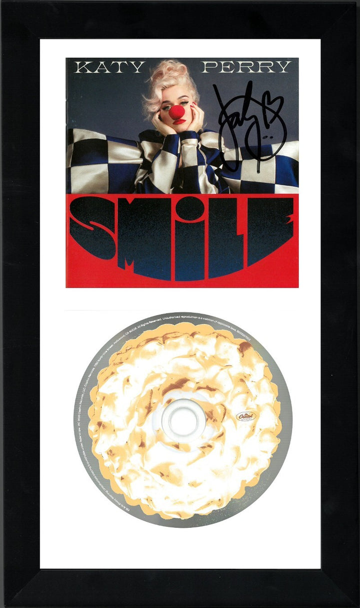 Katy Perry signed 2020 Smile Album CD Cover w/ CD Framed- COA (American Idol)