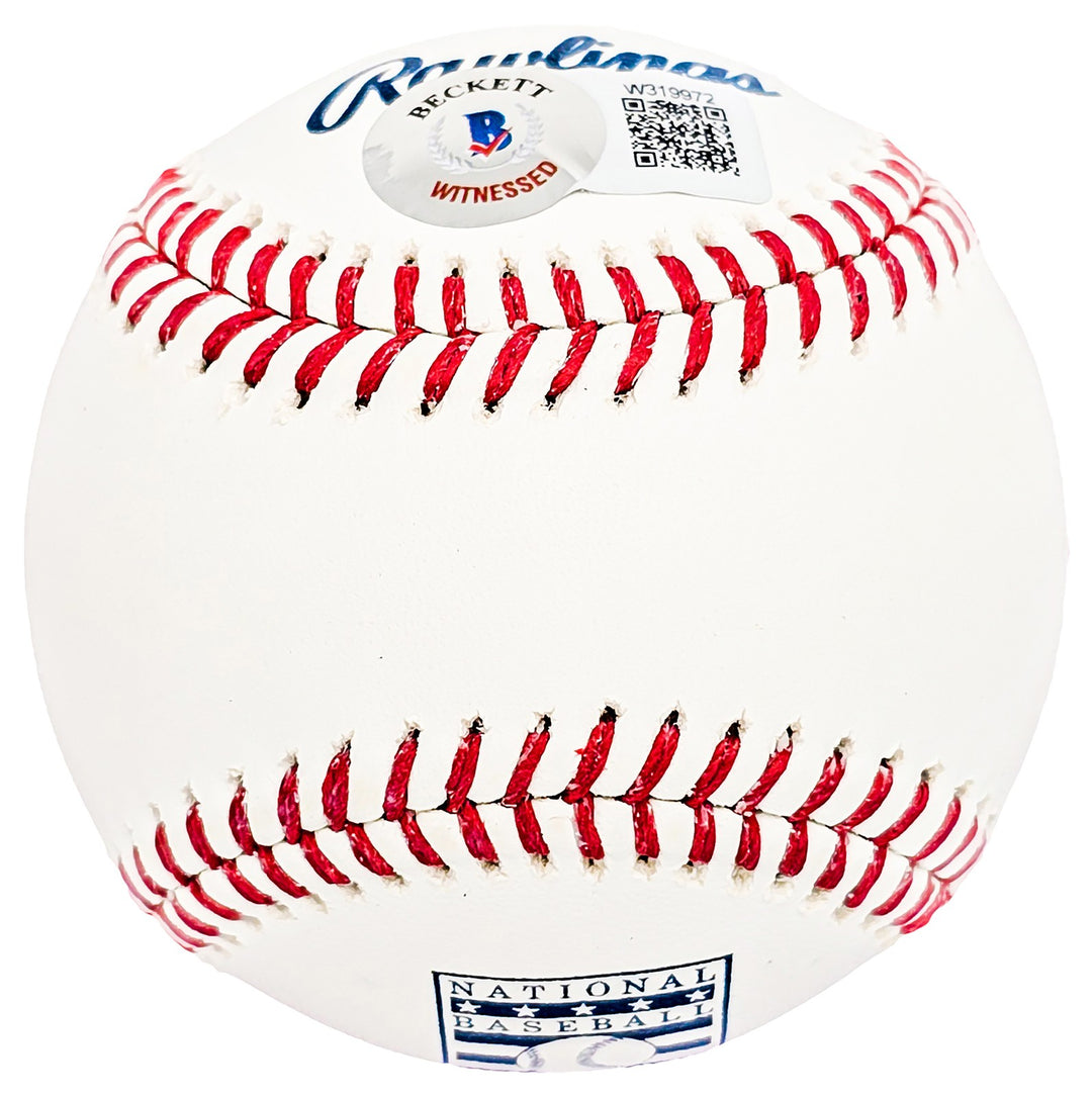 Jim Kaat Signed Official HOF Logo Baseball Twins Cardinals Beckett Witness