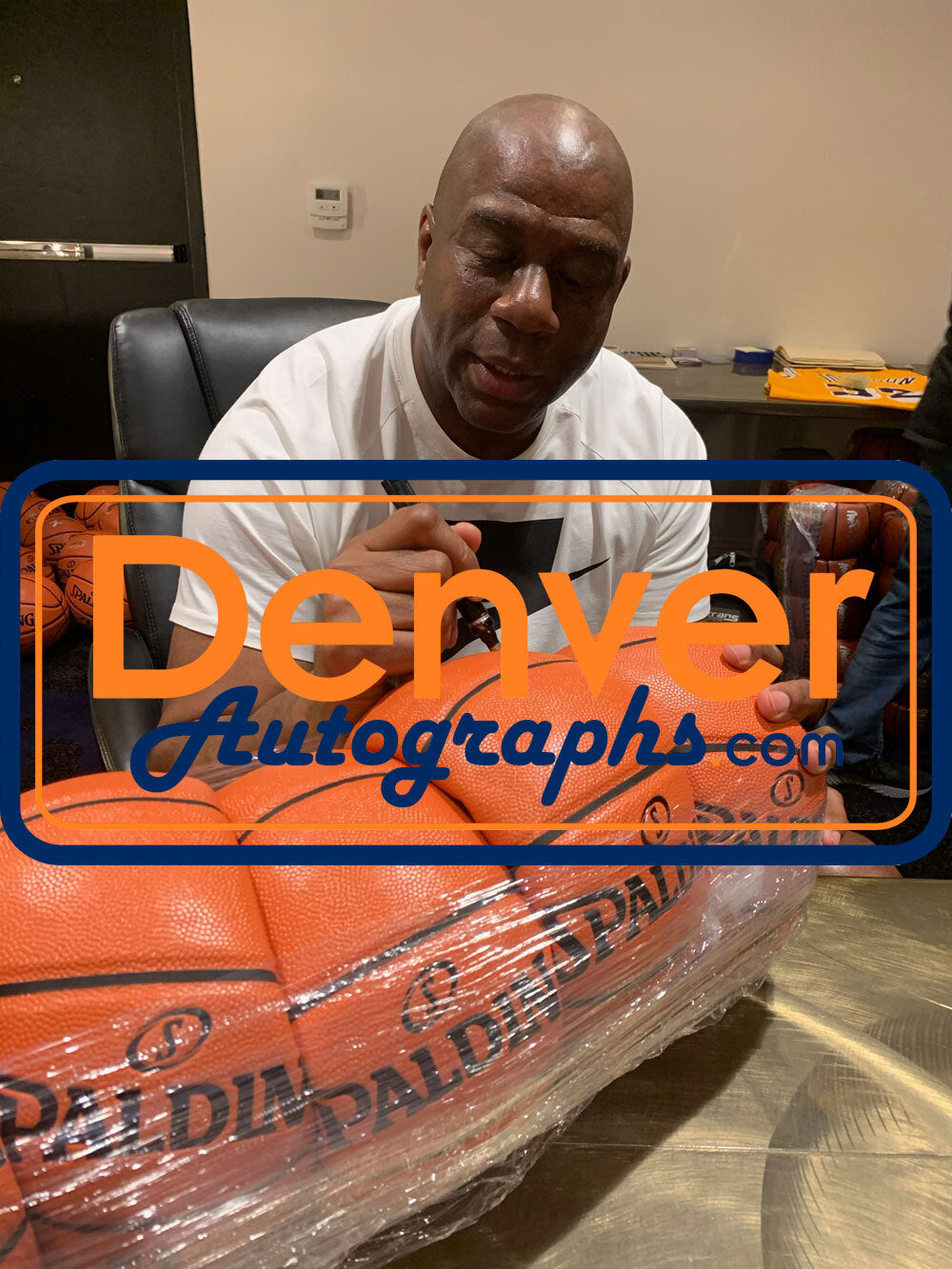 Magic Johnson Autographed/Signed Los Angeles Lakers Basketball I/O Beckett 49153