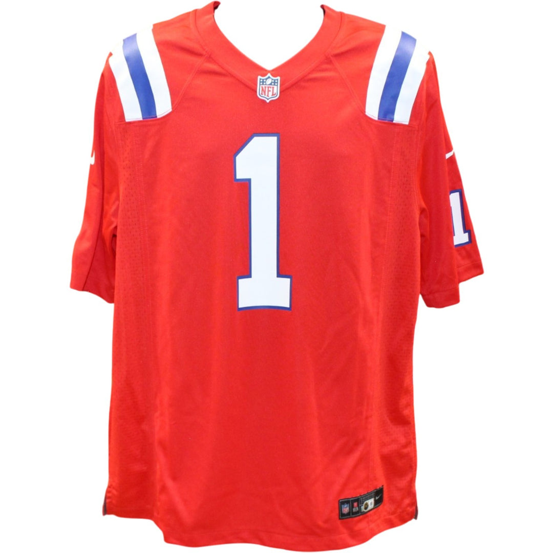 AJ Brown Autographed New England Patriots Nike Size L Jersey Beckett WIT 57963
