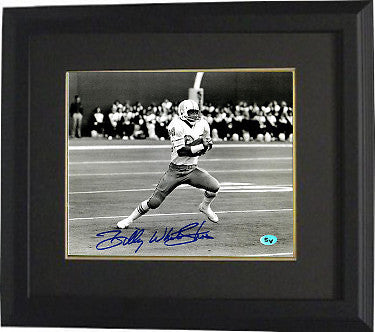 Billy Johnson signed Houston Oilers B&W 8x10 Photo Custom Framed White Shoes
