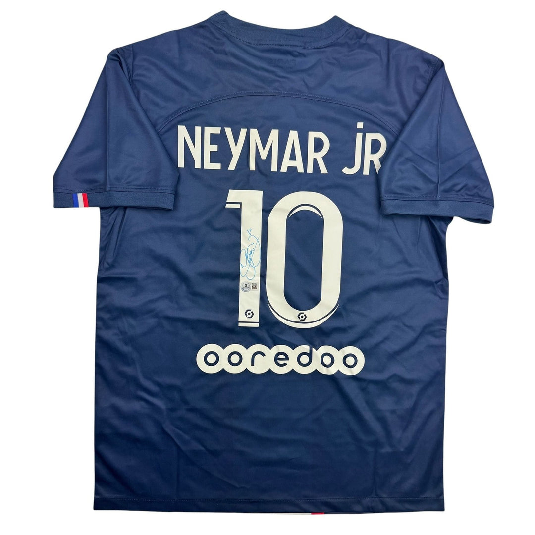 Autographed/Signed Neymar Jr Paris Saint-Germain Blue Soccer Jersey BAS COA