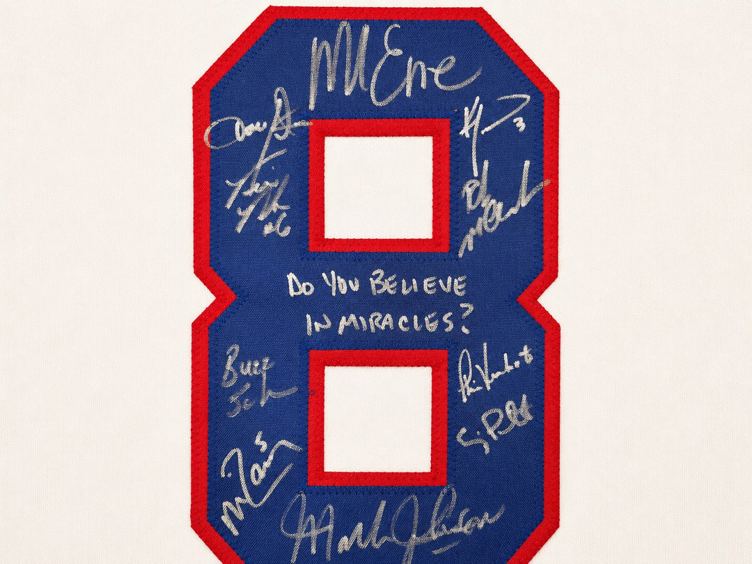 1980 USA Miracle on Ice Signed White Jersey "Do You Believe" 18 Sigs BAS Witness