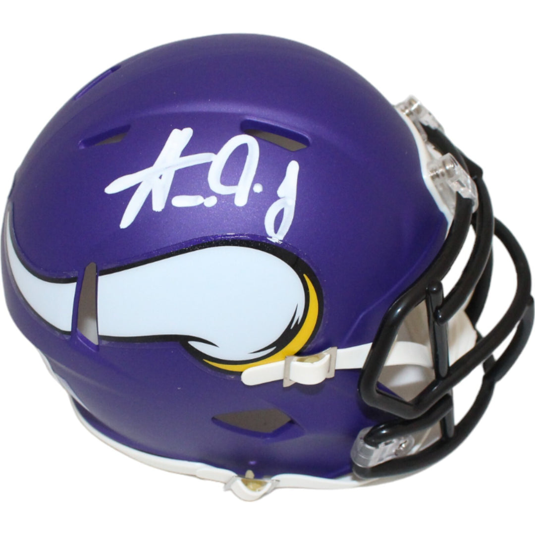 Aaron Jones Signed Minnesota Vikings Mini Helmet Beckett 44658