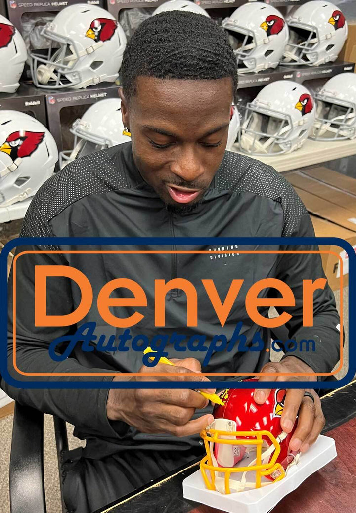 AJ Green Autographed/Signed Arizona Cardinals Flash Mini Helmet Beckett 34879