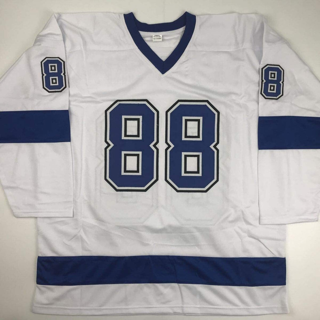 Autographed/Signed Andrei Vasilevskiy Tampa Bay White Hockey Jersey PSA/DNA COA