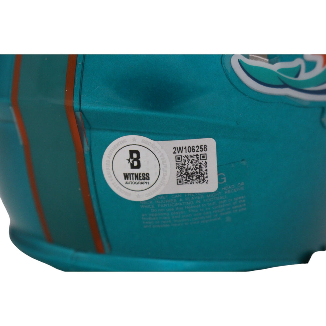 Dan Marino Autographed Miami Dolphins Flash Mini Helmet Beckett Witness 46472
