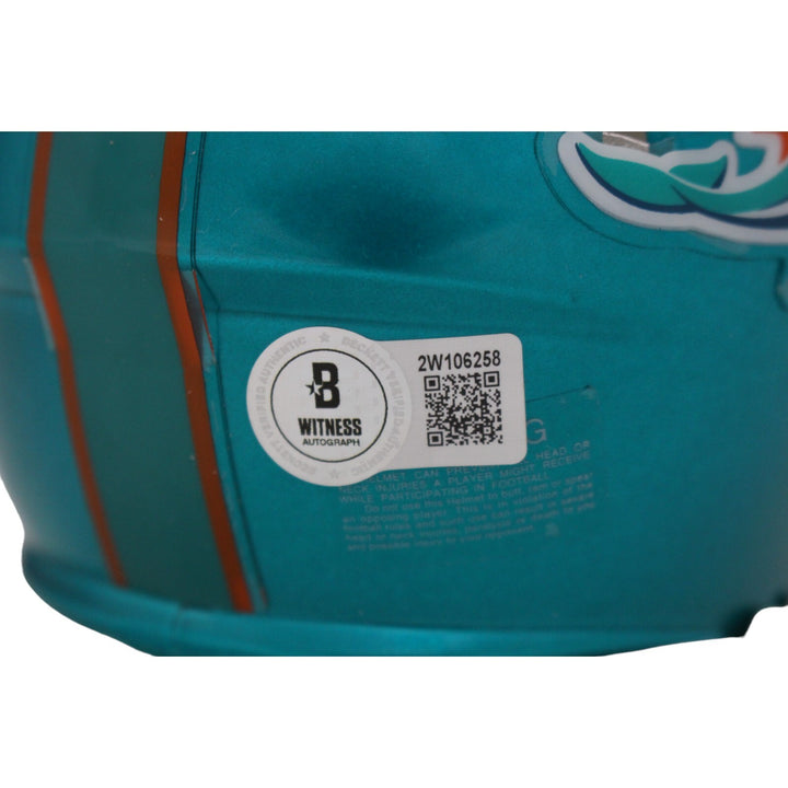 Dan Marino Autographed Miami Dolphins Flash Mini Helmet Beckett Witness 46472