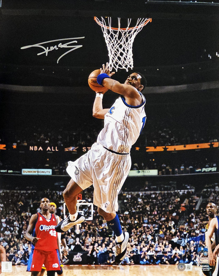 Tracy McGrady Signed 16x20 Photo Orlando Magic Dunk Beckett BAS Witness