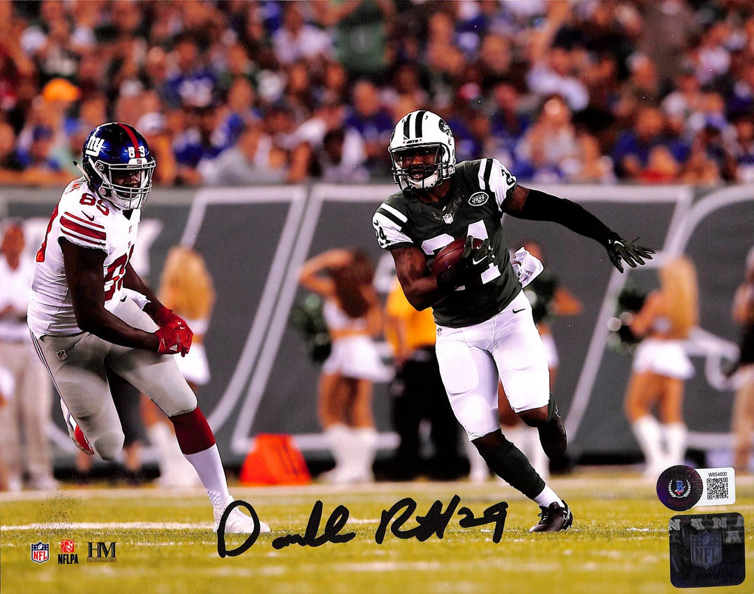 Darrelle Revis Autographed/Signed New York Jets 8x10 Photo Beckett 42535