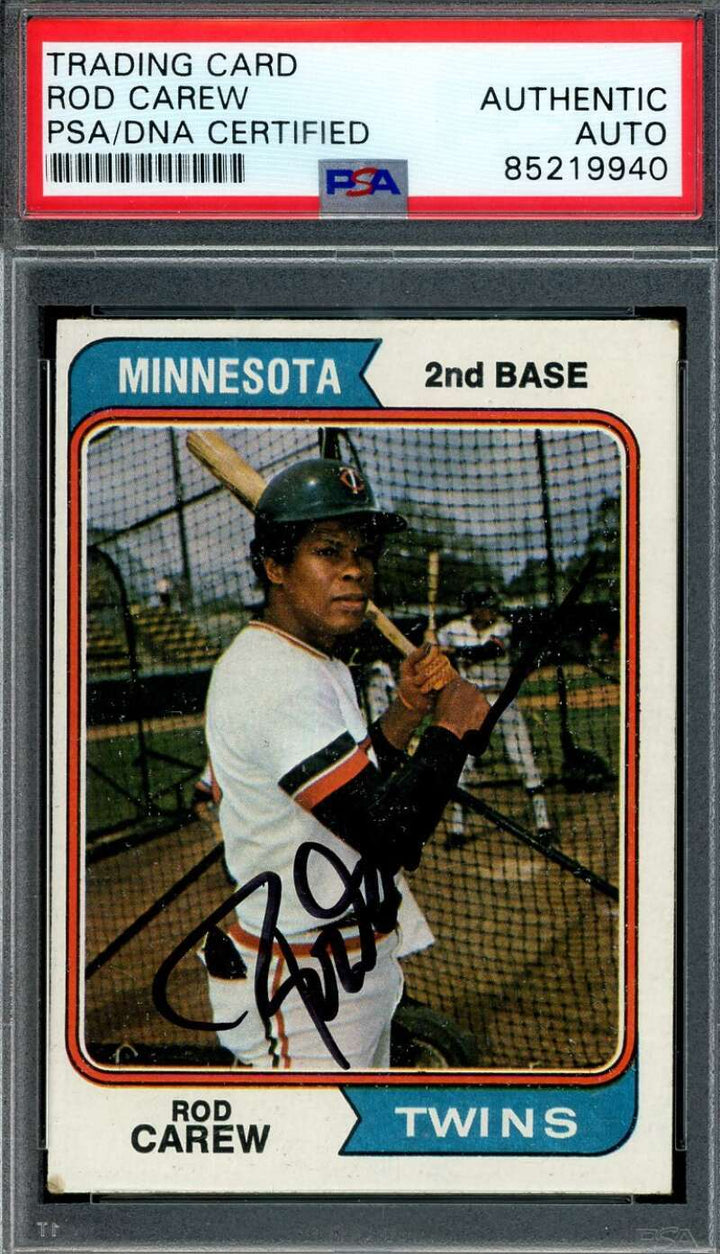 Rod Carew PSA DNA Signed 1974 Topps Autograph