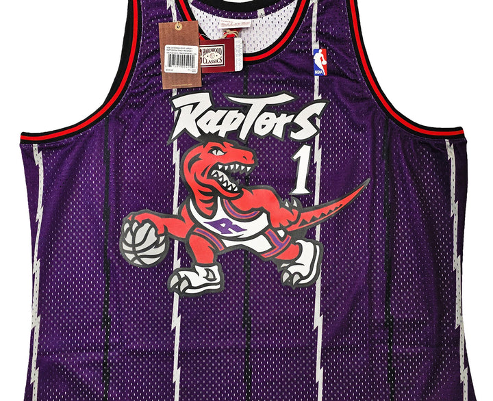 Raptors Tracy McGrady Auto Purple Mitchell Ness 98-99 HWC Swingman Jersey 2X