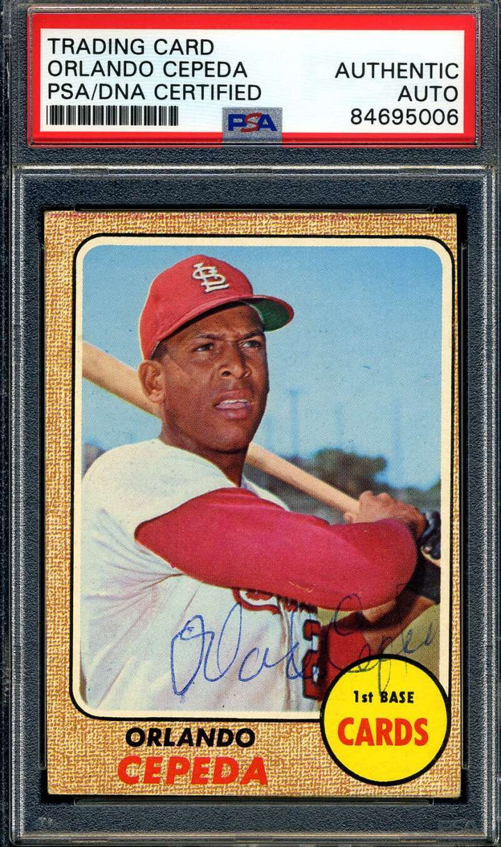 Orlando Cepeda PSA DNA Signed 1968 Topps Autograph