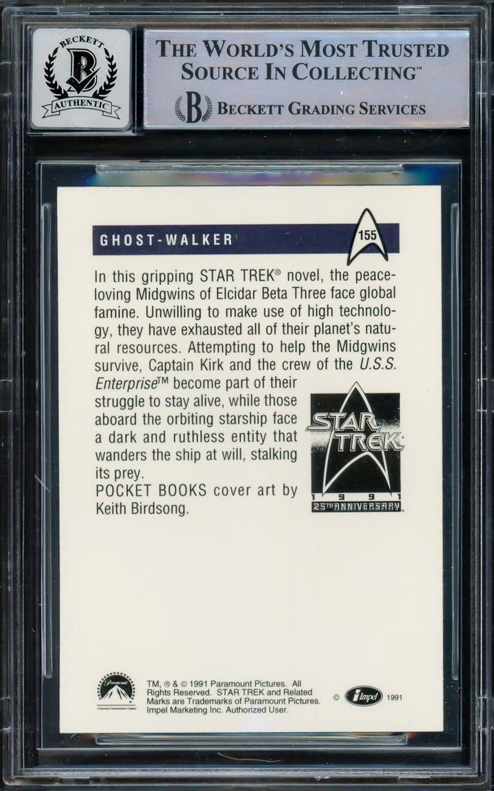 William Shatner Auto 1991 Impel 25 Anniversary Card 155 Star Trek Sig 10 Beckett