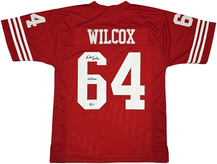 San Francisco 49ers Dave Wilcox Signed Red Jersey "HOF 2000" Beckett