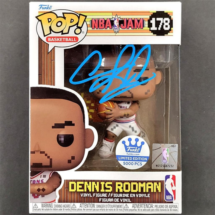 Dennis Rodman signed Pistons NBA Jam Funko Pop! auto 178 LE / 5000 ~ Beckett BAS