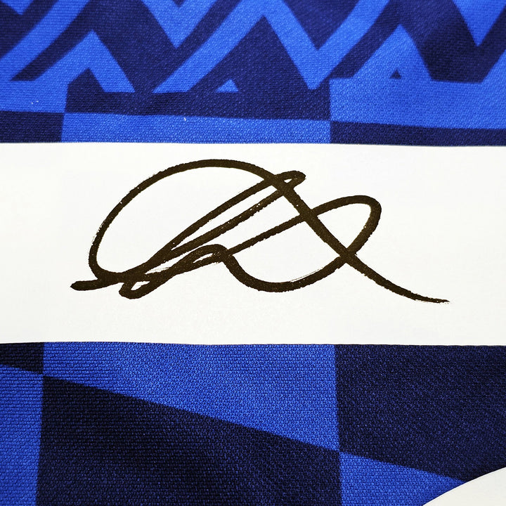 Chelsea F.C. Mason Mount Signed Blue Nike Jersey Size M in Black Beckett